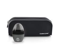 office box - Pack Vuelta al Cole: Porta Todo Estuche Rectangular de Silicona de Gran Resistencia y Lavable con Cremallera + Sacapuntas con Goma by Colorline (Negro + Sacapuntas)