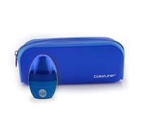 office box - Pack Vuelta al Cole: Porta Todo Estuche Rectangular de Silicona de Gran Resistencia y Lavable con Cremallera + Sacapuntas con Goma by Colorline (Azul Oscuro + Sacapuntas)