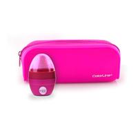 office box - Pack Vuelta al Cole: Porta Todo Estuche Rectangular de Silicona de Gran Resistencia y Lavable con Cremallera + Sacapuntas con Goma by Colorline (Fucsia + Sacapuntas)