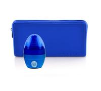 office box - Pack Vuelta al Cole: Portatodo Estuche Plano de Silicona de Gran Resistencia y Lavable con Cremallera + Sacapuntas con Goma by Colorline (Azul Oscuro + Sacapuntas)