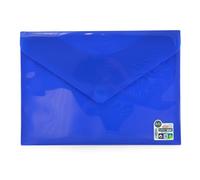 Office Box, Packs de Carpeta Sobre con Cierre de V-Lock Formato A4+ y A5 Ultra Brillante con acabado Soft Touch, Fabricado en Polipropileno 100% ECO by Colorline. (A4+ Azul Oscuro)