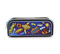 office box - Porta Todo de Silicona con Diseños Impresos, Ideal para Llevar y Proteger, Cierre de Cremallera y Tacto Ultra Soft - 20 Modelos Distintos - Lavable y Resistente. (Comics)