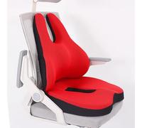 Office Chair Cushion for Butt Back Pain Support Comfy Memory Foam Chair Cushions Set of 2 Lumbar Pillow for Couch Car Chair Bed Orthopedic Sciatica Hip Pain Relief,Red