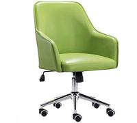Office Desk Chair Home Office Chair Swivel High Adjustable Computer Desk Chairs Graceful Reception Chairs 135° Reclining Back Comfortable Leather Upholstered Armchair Living Room Cafe(Color:Green