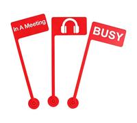 Office Desk Flag, Focus Indicator Sign, Red Alert Desk Flag, Portable Attention Marker, for Women Home Work Computer Station School Coworker Desktop Laptop Use 6.2x14x0.2cm