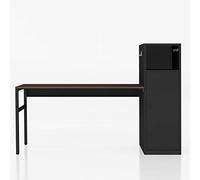 Office Desk Study Writing Desk Home Office Desk Table Set/Adjustable L-Shaped Computer Desk with File Storage for Home and Commercial Uses - Black Study Desk with Storage