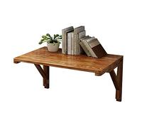 Office Desks Wall Mount Solid Wood Drop-Leaf Tbale, Foldable Wall Dining Table Against The Wall Computer Study Table, 18 Sizes Modern Style (Size : 5030cm) (120 * 50cm)