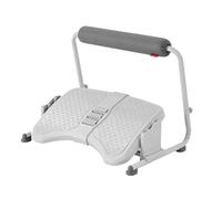 Office Footrest Under Desk at Work, Adjustable Rocking Foot Rest, 3 Height Adjustments, Sitting and Standing, with Massage Roller, Foam Leg Rest, for Home/Study(Gray)