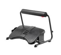 Office Footrest Under Desk at Work, Adjustable Rocking Foot Rest, 3 Height Adjustments, Sitting and Standing, with Massage Roller, Foam Leg Rest, for Home/Study(Black)