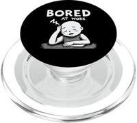 Office Humor Lovers Bored at Work Funny Lazy Workers PopSockets PopGrip para MagSafe