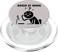 Office Humor Lovers Bored at Work Funny Lazy Workers PopSockets PopGrip para MagSafe