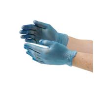 Office Needs Direct Guantes de vinilo sin polvo, extra grandes, color azul, paquete de 100 138378