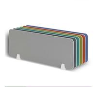 Office Partitions - Paneles de privacidad de 80 x 30 cm, protectores de clip para aulas y oficinas, separadores de escritorio grises con 2 abrazaderas para mejorar el enfoque y la productividad