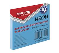 OFFICE PRODUCTS 14046611-01 - Notas adhesivas (76 x 76 mm, 1 x 100 hojas), color azul neón