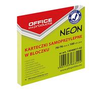 OFFICE PRODUCTS 14046611-02 - Notas adhesivas (76 x 76 mm, 1 x 100 hojas), color verde neón