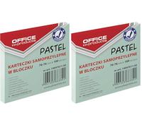 OFFICE PRODUCTS 14047611-02 - Notas adhesivas (76 x 76 mm, 100 hojas), color verde pastel (Paquete de 2)