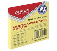 Office Products 14047611 ? 06 ? Notas adhesivas (76 x 76 mm, hojas, color pastel/kanariengelb