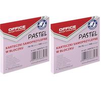 Office Products 14047611-13 - Notas adhesivas (76 x 76 mm, 1 x 100 hojas, color pastel/rosafarbig (Paquete de 2)