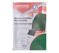 Office Products 20232515 - 02 carátulas para encuadernar de cartón, A4, 250 g/m², brillante, 100 unidades), color verde