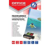 OFFICE PRODUCTS 20325615-90 - Láminas para plastificar (A3, 2 x 80 micras, 100 unidades), transparente