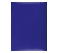 Office Products 21191131 - 01 - Carpeta de gomas con banda de cartón, A4, gramaje 300 g/m², 3 solapas, azul