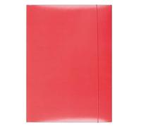 Office Products 21191131 - 04 Carpeta con cinta de goma, cartón A4, gramaje 300 g/m², 3 solapas, rojo
