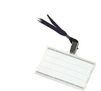 Office Products 8347001pl de 01 Iden tyfikator Danubio, Z jedwabną taśmą, twardy, czarny Danubio portanombres con cinta de seda, película rígida, color negro