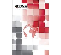 OFFICE PRODUCTS - Cuaderno (tamaño A4, cuadriculado, 96 hojas, 55 g/m2), color Rojo/blanco/gris.