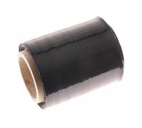 OFFICE PRODUCTS - Lámina elástica negra (1 rollo pequeño, 110 m - 10 cm, 0,3 kg neto 23 my, rollo de plástico para envolver)