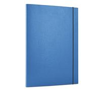 OFFICE PRODUCTS PP A4/15 - Carpeta portadocumentos con banda de goma, cartón de polipropileno por una cara, color azul, formato A4, peso superficial (g/m2) 950