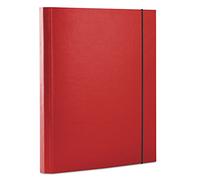 OFFICE PRODUCTS PP A4/30 - Carpeta portadocumentos con banda de goma, cartón de polipropileno por una cara, color rojo, formato A4