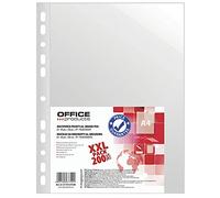 OFFICE PRODUCTS PP A4 - Fundas para documentos (granuladas, 40 micras, 200 unidades, tipo granular, tipo estándar, material PP, color transparente, formato A4, grosor [mm]-40µm, dimensiones (mm) 230 x