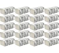OFFICE PRODUCTS ZZ Toallas plegables recicladas, económicas/universales/para el hogar/oficina/baño/para inodoro/eficiente/absorbente/1 capa/4000 hojas/20 piezas/gris