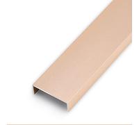 Office Restaurant,U Molding Vinyl Floor Transition Strip, Aluminum Wood to Tile Cover Strips, Waterproof Marble Floor Edging Trim Strip(Gold,145cm/57in)