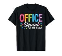 Office Squad We Get It Done Funny Happy First Day Groovy Camiseta