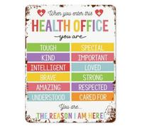 Office Tin Sign School Health Suite Classroom Decor Art 12x8 Inch