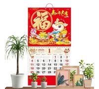 Office Wall Calendar - Monthly Planner for 2026 Year of the Horse | Paper Material with Hangable Design, Lunar Calendar, Chinese New Year Decor, Family School Dorm Room Home