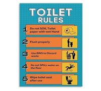 Office Washroom Poster Bathroom Rules for Employee Use