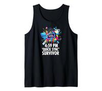 Office Worker 4:59 PM Quick Sync Survivor Meme Camiseta sin Mangas