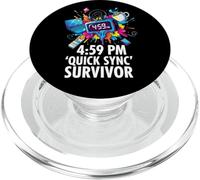 Office Worker 4:59 PM Quick Sync Survivor Meme PopSockets PopGrip para MagSafe