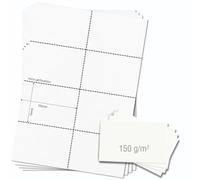 OfficeGear Tarjeta A7 (25 hojas 200 tarjetas) imprimibles estudio índice de registro 74x105mm - 8 tarjetas por hoja A4 150 g/m2 Plantilla gratuita