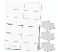 OfficeGear Tarjetas de lugar (25 hojas 150 tarjetas) Cartulinas plegables imprimibles para nombres conferencias y eventos de boda - 49.5mm x 105mm