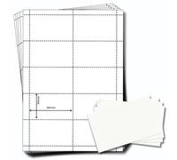 OfficeGear Tarjetas perforadas imprimibles (250 unidades), 90 x 54 mm o 9 cm x 5,4 cm, tamaño A4, 150 g/m², 250 tarjetas
