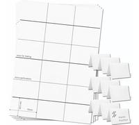 OfficeGear XS,Tarjetas de tienda de campaña (495 tarjetas),Tarjetas de nombre plegables perforadas imprimibles para conferencias, exposiciones, bodas,9 tarjetas por hoja A4, 55 hojas,con plantilla