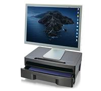 Officemate 2200 Series Executive - Soporte para monitor con cajón, color negro (22502)