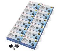 Officemate Clips pequeños para carpeta, negro, 12 cajas de 1 docena cada una (144 en total) (99020)