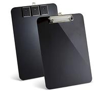Officemate Portapapeles magnético con clip de perfil bajo, negro, plástico reciclado (83215)