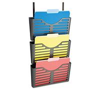 Officemate Verticalmate 29314 - Juego de 3 bolsillos para archivos con percha, color gris