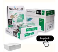 OFFICEPAPER- Papel Navigator DIN A4 multifunción 80gr - 5 paquetes (2.500 folios) - compatible con impresoras de inyección de tinta e impresoras Laser.