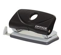 OFFICER PRODUCTS 18051111-05 Perforadora Metálica de 2 Agujeros, hasta 10 hojas, mecanismo y carcasa de metal, brazo de plástico (ABS), color: negro, tapa de plástico antideslizante para la base